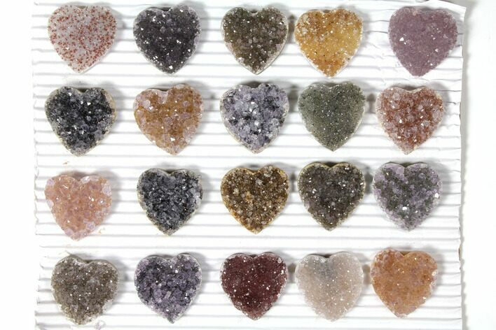 Lot: Druzy Amethyst/Quartz Heart Clusters ( Pieces) #127591